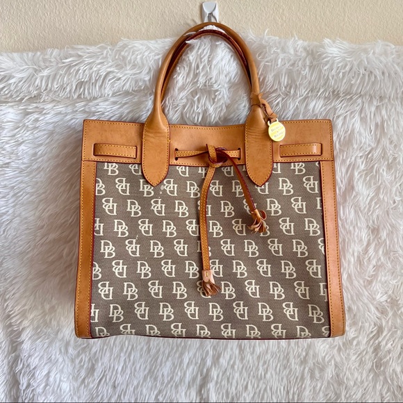 Dooney & Bourke Vintage Leather Monogram Tote - Picture 4 of 16